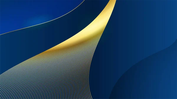 Lüks mavi altın arka plan. Zarif bir sunum afişi. Vektör illüstrasyonu.