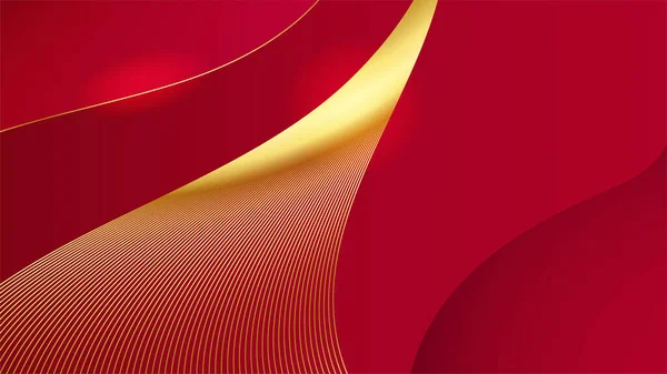 Lüks kırmızı altın arka plan. Zarif bir sunum afişi. Vektör illüstrasyonu.