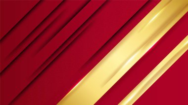 Zarif kırmızı kestane rengi ve üst üste binmiş altın arkaplan. İş dünyası, şirket, kurum, parti, şenlik, seminer ve görüşmeler için uygun