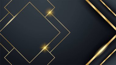 Fütürist teknoloji vektör tasarımı kavramına sahip mavi altın arkaplan