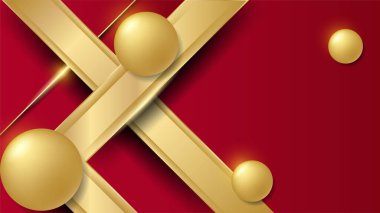 Kırmızı ve altın arka plan