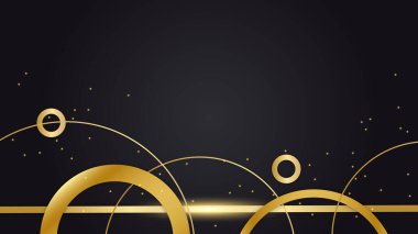 Soyut siyah ve altın rengi lüks arka plan