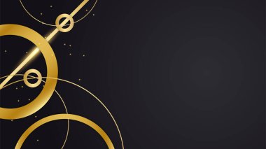 Soyut siyah ve altın rengi lüks arka plan