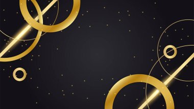 Soyut siyah ve altın rengi lüks arka plan