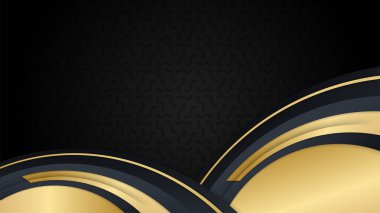 Soyut siyah ve altın rengi lüks arka plan