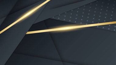 Soyut siyah ve altın rengi lüks arka plan