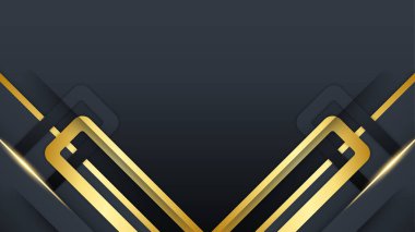 Soyut siyah ve altın rengi lüks arka plan