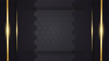 Soyut siyah ve altın rengi lüks arka plan