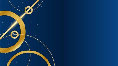 Soyut koyu mavi ve altın rengi lüks arka plan