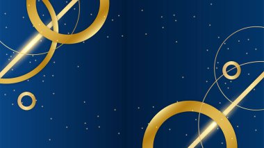 Soyut koyu mavi ve altın rengi lüks arka plan