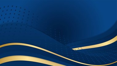 Soyut koyu mavi ve altın rengi lüks arka plan