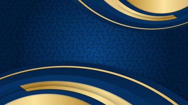 Soyut koyu mavi ve altın rengi lüks arka plan