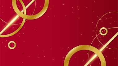 Soyut kırmızı ve altın rengi lüks arka plan