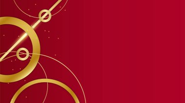 Soyut kırmızı ve altın rengi lüks arka plan