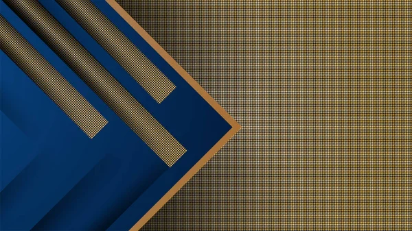 带有未来主义技术矢量设计概念的蓝色金色背景 — 图库矢量图片