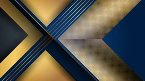 Modré Zlato Pozadí Futuristickou Technologií Koncepce Vektorového Designu — Stockový vektor