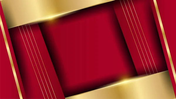 Roter Und Goldener Hintergrund — Stockvektor