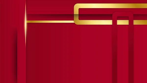 Абстрактный Красный Золотой Роскошный Фон — стоковый вектор