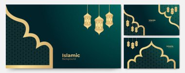 Gerçekçi Mandala Arap yeşil İslami tasarım arka planı