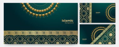 Gerçekçi Mandala Arap yeşil İslami tasarım arka planı