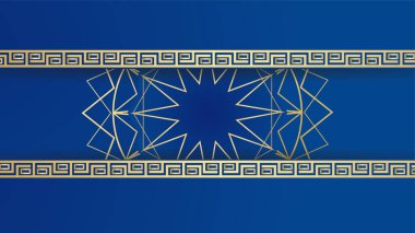 Zarif Mandala Arap altın mavisi İslami tasarım arka planı