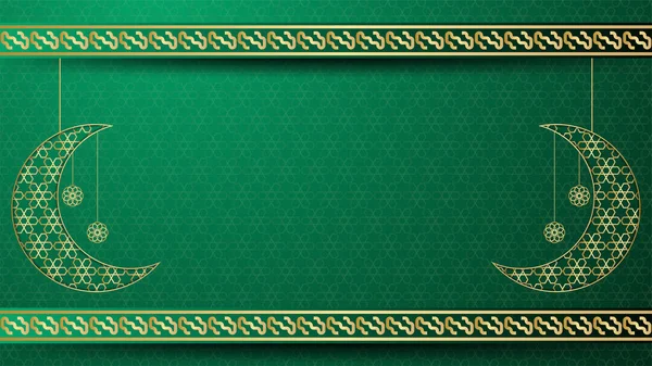Mandala Αραβικό Πράσινο Ισλαμικό Σχεδιασμό Φόντο — Διανυσματικό Αρχείο