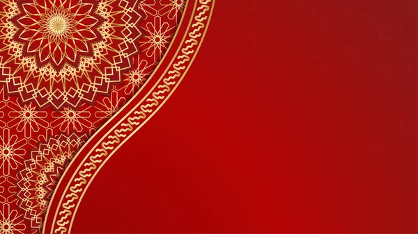 Krásné Mandala Závěsné Lucerna Arabské Červené Islámské Design Pozadí — Stockový vektor