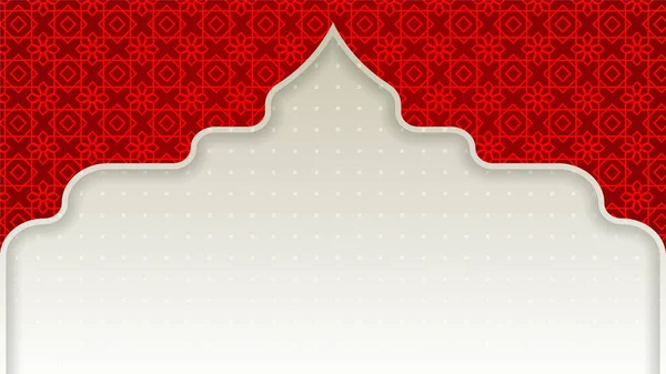 Płaska Czerwień Arabska Islamskie Tło Projektu Uniwersalny Ramadan Kareem Sztandar — Wektor stockowy
