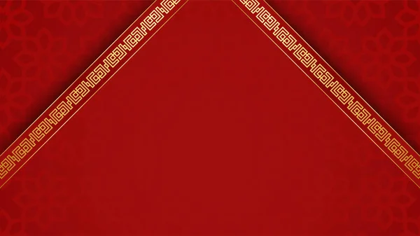 Flat Arabic Red Islamic Design Background Англійською Universal Ramadan Kareem — стоковий вектор