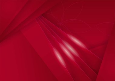 Minimalizm geometrik kırmızı sertifika tasarım şablonu