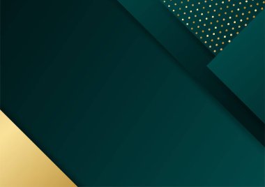 Modern koyu yeşil ve altın soyut arkaplan