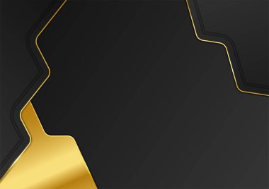 Modern koyu siyah ve altın soyut arkaplan