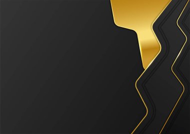 Modern koyu siyah ve altın soyut arkaplan