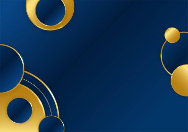 modern koyu mavi ve altın soyut arkaplan