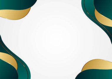 Modern koyu yeşil ve altın soyut arkaplan