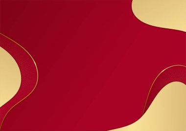 Modern koyu kırmızı ve altın soyut arkaplan