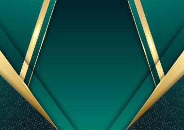 Modern koyu yeşil ve altın soyut arkaplan