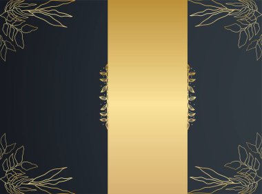 Birinci sınıf siyah düğün davetiyesi tasarımı şablonu