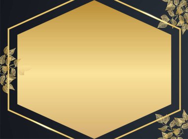 Birinci sınıf siyah düğün davetiyesi tasarımı şablonu