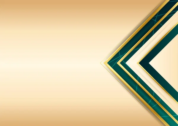 Premium Professionelle Grüne Gold Zertifikat Design Vorlage — Stockvektor