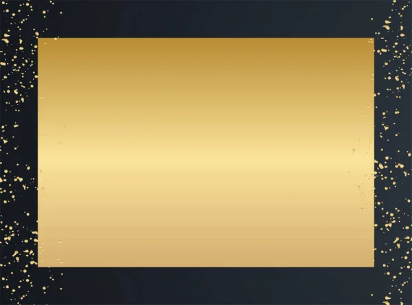 Modèle Élégant Premium Invitation Mariage Noir Doré — Image vectorielle