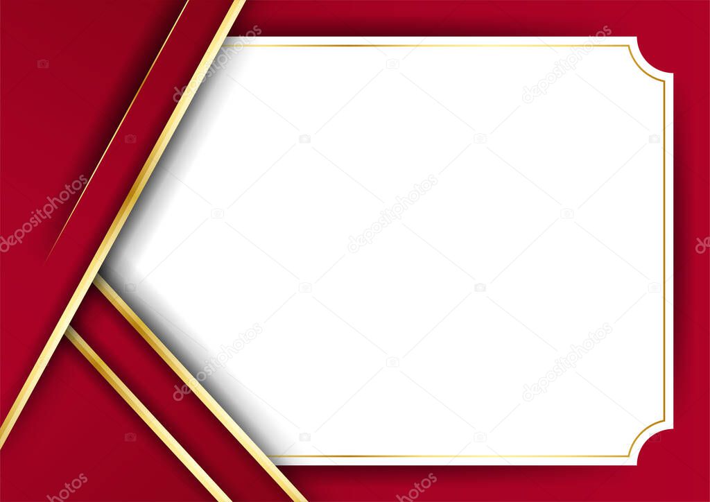 Elegant professional red gold certificate design template