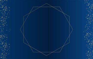 Birinci sınıf altın mavisi düğün davetiyesi tasarımı şablonu