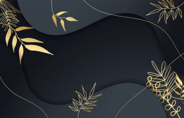 Modern siyah ve altın rengi soyut arkaplan