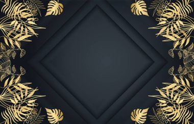 Modern siyah ve altın rengi soyut arkaplan