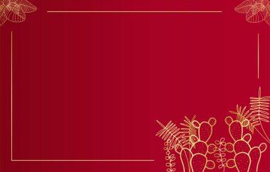 Modern zarif kırmızı düğün davetiyesi tasarım şablonu