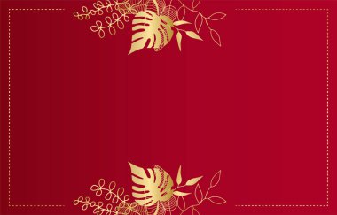 Birinci sınıf kırmızı düğün davetiyesi tasarımı şablonu