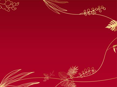 Modern zarif kırmızı düğün davetiyesi tasarım şablonu