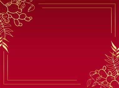 Birinci sınıf kırmızı düğün davetiyesi tasarımı şablonu