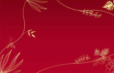 Modern zarif kırmızı düğün davetiyesi tasarım şablonu